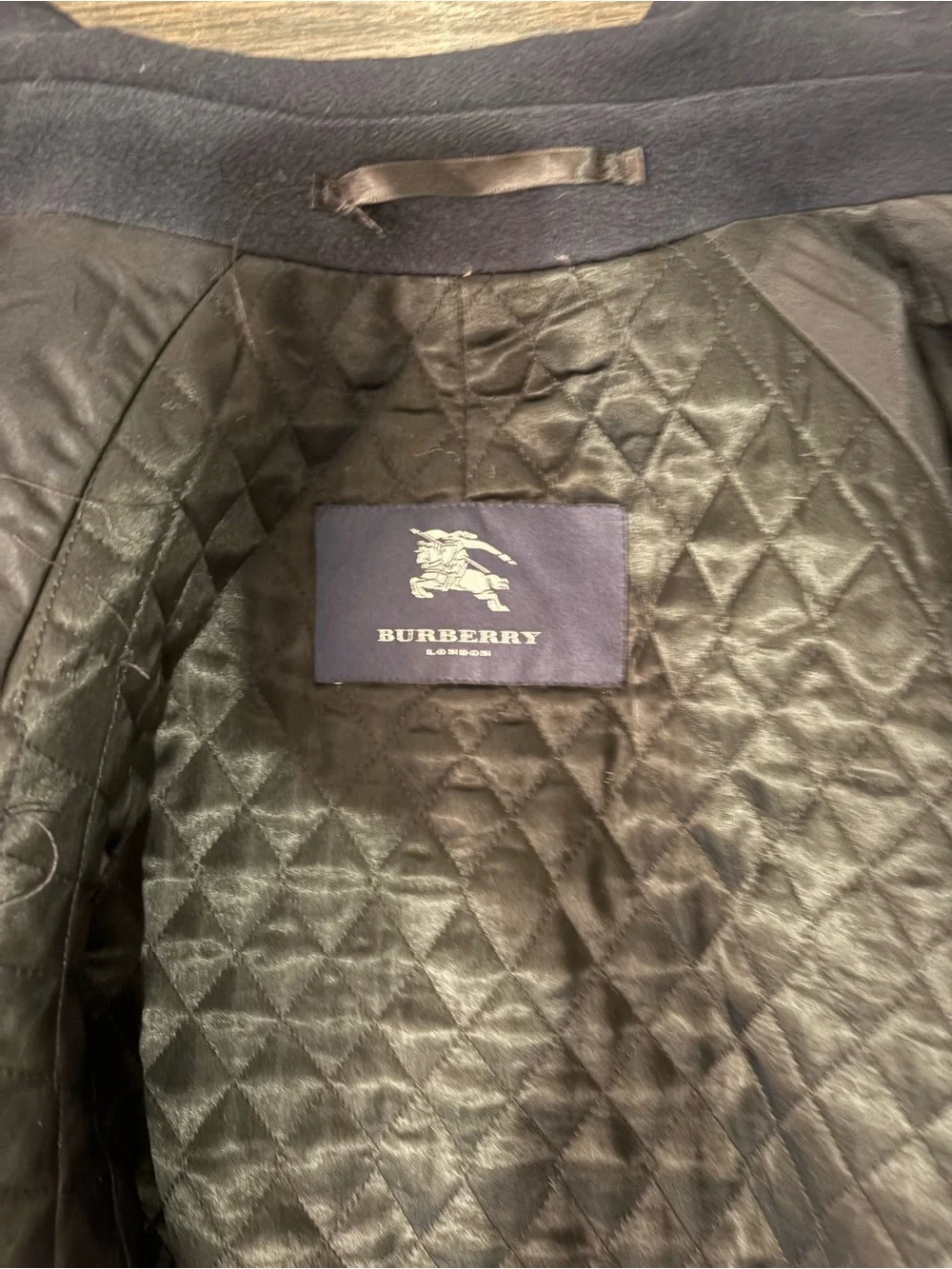 Burberry wool Jacket Coat XL in Navy